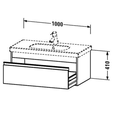 DURAVIT Тумба под умывальник подвесная KETHO (KT666801818)